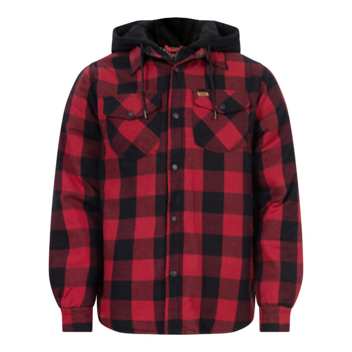 Men’s Quilted Flannel Jacket with Hood